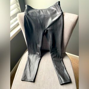 SPANX Leather cropped leggings